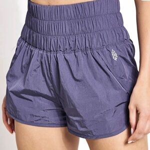 FP Movement Free People The Way Home High Waisted Running Shorts Purple Blue XS